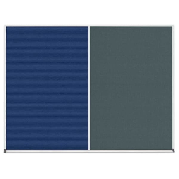Triple Door Radius Corkboard, 96"x48", Bla, UV7006RC-BLACK-DBURGU